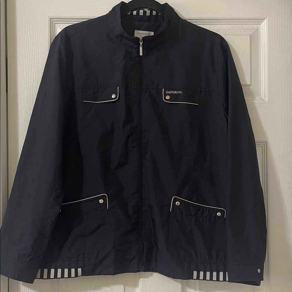 Imperial Women's Navy Blue Windbreaker Jacket